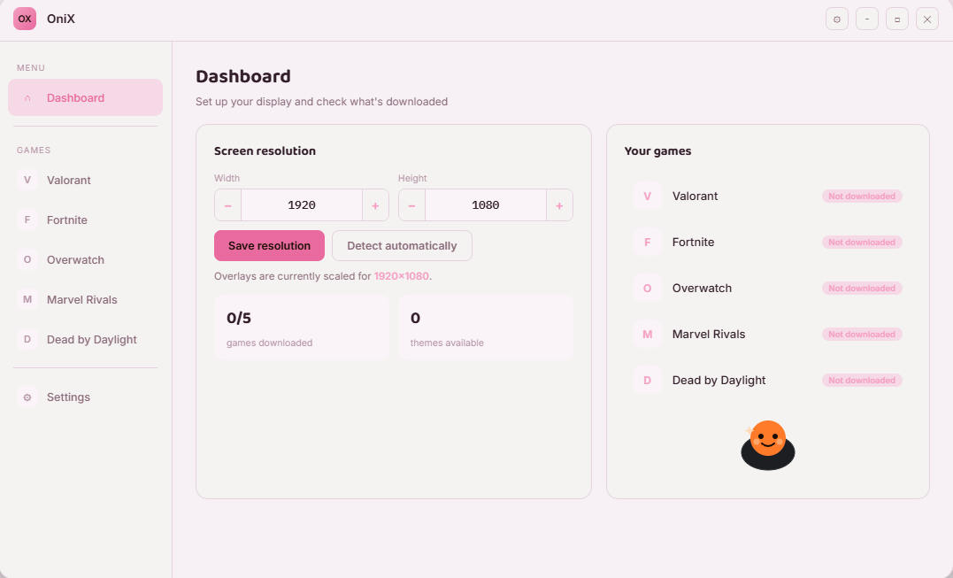 OniX dashboard